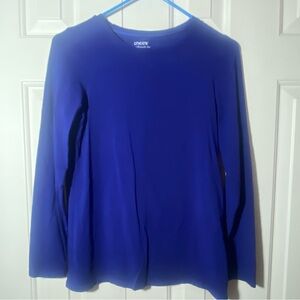Chicos Blue Long Sleeve Shirt